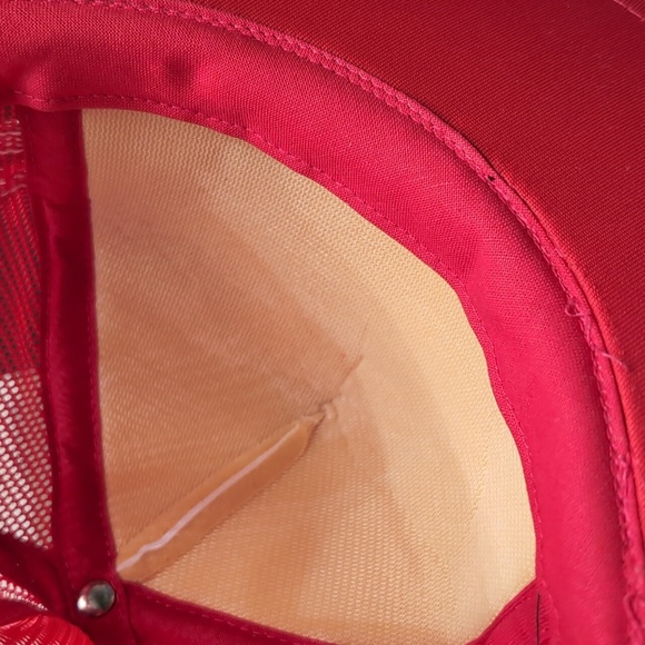 VTG,Webb's Lanes Mount Forest Red/White 3 Stripe Snapback Trucker Hat. - Picture 12 of 13